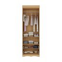 Ver imagem 5 de Guarda-roupa Infantil 62cm 2 Portas com Vidro e 2 Gavetas Doçura Multimóveis Mp4491 Madeirado/off