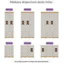Ver imagem 6 de Guarda-roupa Infantil 62cm 2 Portas com Vidro e 2 Gavetas Doçura Multimóveis Mp4491 Madeirado/off
