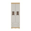 Ver imagem 7 de Guarda-roupa Infantil 62cm 2 Portas com Vidro e 2 Gavetas Doçura Multimóveis Mp4491 Madeirado/off