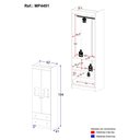 Ver imagem 4 de Guarda-roupa Infantil 62cm 2 Portas com Vidro e 2 Gavetas Doçura Multimóveis Mp4491 Madeirado/off