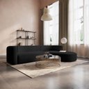 Ver imagem 1 de Sofá Modular Sala de Estar Decoração Luxo 265cm Lado Esquerdo Linho Celinne Luxuoso