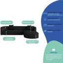 Ver imagem 4 de Sofá Modular Sala de Estar Decoração Luxo 265cm Lado Esquerdo Linho Celinne Luxuoso