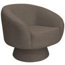 Ver imagem 1 de Poltrona Decorativa Liz Giratória Bouclé Marrom - Nexta Casa