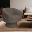 Ver imagem 5 de Poltrona Decorativa Liz Giratória Bouclé Marrom - Nexta Casa