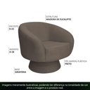 Ver imagem 6 de Poltrona Decorativa Liz Giratória Bouclé Marrom - Nexta Casa