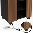 Ver imagem 7 de Gabinete com Duas Portas para Banheiro Rodízios Premium - Jm3 Móveis:preto/ripado