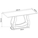Ver imagem 4 de Mesa de Jantar 6 Lugares Dallas Mel/blonde/veludo Cinza - Panorama Móveis