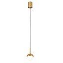Ver imagem 2 de 2 Luminaria Pendente Bola de Vidro Branco Dourado Cabeceira Lup27