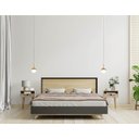 Ver imagem 6 de 2 Luminaria Pendente Bola de Vidro Branco Dourado Cabeceira Lup27