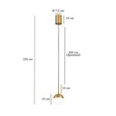 Ver imagem 5 de 2 Luminaria Pendente Bola de Vidro Branco Dourado Cabeceira Lup27