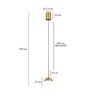 2 Luminaria Pendente Bola de Vidro Branco Dourado Cabeceira Lup27 - 5