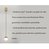 2 Luminaria Pendente Bola de Vidro Branco Dourado Cabeceira Lup27 - 3
