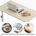 Ver imagem 2 de Mesa para Notebook com Rodas e Altura Ajustável Bege