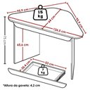 Ver imagem 3 de Mesa de Canto com Gaveta 127x64 cm Olmo Branco Artany