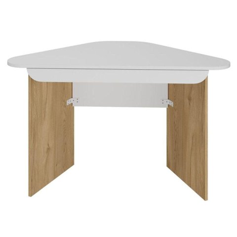 Mesa de Canto com Gaveta 127x64 cm Olmo Branco Artany