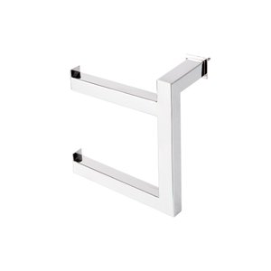 Porta Papel Higiênico de Parede Duplo para Banheiro 15cm em Aço Inox Polido Brilhante Linha Larissa 