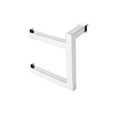 Porta Papel Higiênico de Parede Duplo para Banheiro 15cm em Aço Inox Polido Brilhante Linha Larissa 
