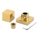 Ver imagem 4 de Kit 4 Acabamento Banheiro Quadrado Dourado Brilhante Padrão Deca
