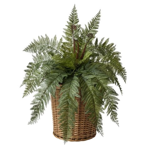 Kit 8 Galhos Samambaia Artificial Verde Natural Toque Macio Realista