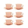Jogo 6 Xícaras Com Pires Perla Rose Nude 240ml - 1