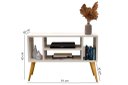 Ver imagem 3 de Rack / Bancada Mi Modelo Retrô com Nichos Cor Off White Ja