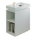 Ver imagem 7 de Conjunto de Escritório 3 Peças Mesa de Apoio Escrivaninha e Estantes 4 Amplas Prateleiras Match Branco