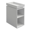 Ver imagem 6 de Conjunto de Escritório 3 Peças Mesa de Apoio Escrivaninha e Estantes 4 Amplas Prateleiras Match Branco