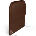 Ver imagem 4 de Cabeceira Cama Box Queen 160cm Lanna com Puff Recamier Doha W01 Couríssimo Marrom - Lyam Decor