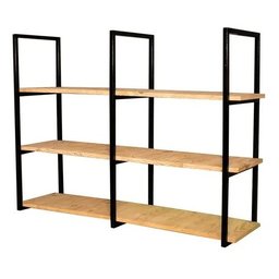 3 Suportes Prateleira Tripla Estilo Industrial Parede Teto - 3