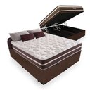 Ver imagem 1 de Cama Box Baú Queen + Colchão de Molas Classic Superlastic Queen - Anjos 158x198:marrom