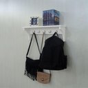 Ver imagem 3 de Cabideiro Prateleira Porta Utensílios de Cozinha Mochilas Bolsas Branco Laca