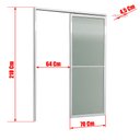 Ver imagem 2 de Porta de Correr Suspensa Vidrao Esq L.25 Branca 210x70 Brimak