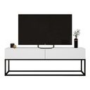 Ver imagem 2 de Rack Eros 140cm Base Metálica Estido Industrial com Gavetas:branco/preto