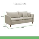 Ver imagem 3 de Sofá 2 Lugares Retrô 184cm Veludo Kassia
