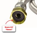 Ver imagem 6 de Mangueira Gás Encanado Flexível Malha de Aço Adaptador + Mangueira 2 M