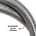 Ver imagem 4 de Mangueira Gás Encanado Flexível Malha de Aço Adaptador + Mangueira 2 M