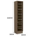 Ver imagem 3 de Paneleiro 2 Portas 240x50 Cm Mdp Maxxi G749 Kappesberg Nogal