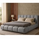 Ver imagem 2 de Cama Japonesa com Cabeceira Queen Nuvem Linho Cinza - Sallar Home