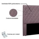 Ver imagem 3 de Cabeceira Casal 1,40m Esmeralda Veludo Uva - Pallazio