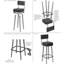 Ver imagem 7 de Kit 02 Banquetas Altas Montreuil Assento Redondo e com Encosto Edecasamoveis