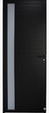 Ver imagem 1 de Porta de Giro Alumínio Preto Lambril c/Maçaneta Visor Lateral Maxx - 210x80 - Esquerda