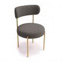 Ver imagem 6 de Cadeira Sala de Jantar Margara Kit 4 Aço Dourado Bouclê Ted D03 - D'Rossi