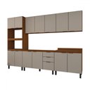 Ver imagem 3 de Cozinha Completa Alice 14 Portas 2 Gavetas Marrom/nude - Panorama Móveis