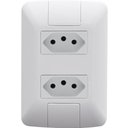 Ver imagem 1 de Kit 4 Conjunto 4x2 2 Tomadas 2p+t Tramontina Aria 10a 250v Branco