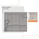 Ver imagem 2 de Guarda Roupa Casal Connor 3 Portas de Correr MDF Branco Moderna