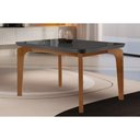 Ver imagem 1 de Mesa de Sala Jantar Londrina + Tampo Madeirado Vidro Curvo 120x80cm Grafite/Imbuia-Vidro Grafite -