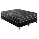Ver imagem 1 de Cama Box Queen: Colchão Molas Masterpocket Ensacadas Paropas Privilege + Base Crc Suede Black (