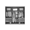 Ver imagem 2 de Guarda Roupa Casal Com Espelho 3 Portas 6 Gavetas 100% MDF San Marino - Leifer: Freijó / Freijó Deco