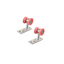 Ver imagem 1 de ROLDANA GUIA TRILHO ALUMINIO STANLEY 2 ROLAMENTOS PORTA C/ABA REBAIXO 2PCS