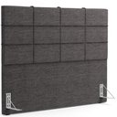 Ver imagem 1 de Cabeceira Cama Box Casal King 195 cm Roma W01 Linho Cinza Escuro - Lyam Decor